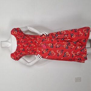 Justice Girls Pink Blue Floral Feminine Tassel High Low Maxi Dress Size 20